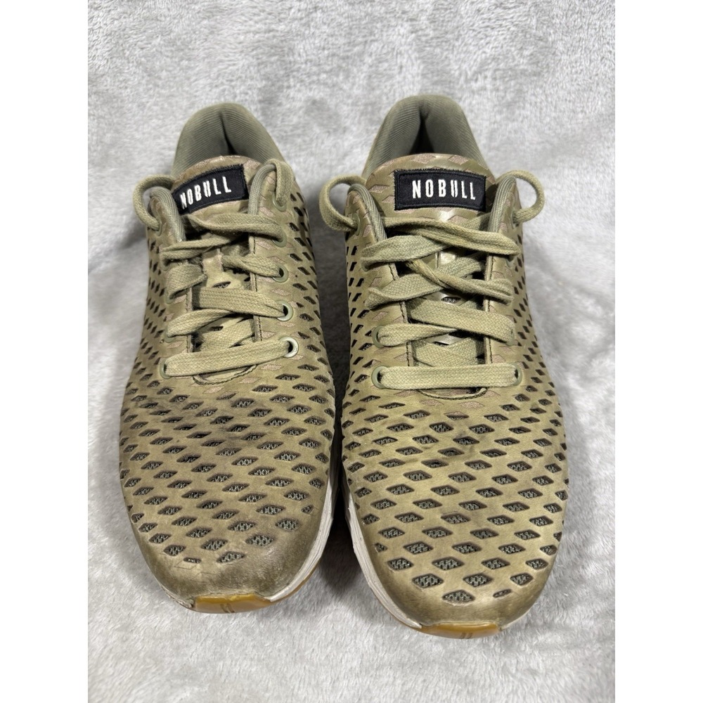 No Bull Perforated Olive Running Shoes Mens 7.5 Womens 9 CrossFit Walking Run - Picture 6 of 14